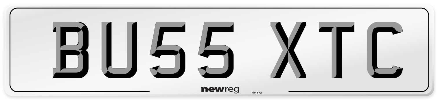 BU55 XTC Number Plate from New Reg